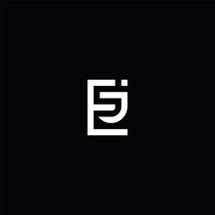 Abstract EJ JE Letter Logo Design with Modern Minimal Style.