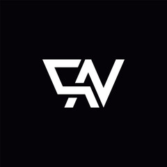 Abstract QN NQ Letter Logo Design with Modern Minimal Style.