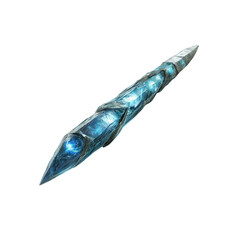 Glowing Blue Crystal Shard Weapon; Fantasy Ice Dagger
