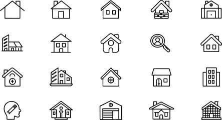real estate outline vector icon collection  a set  (1).eps