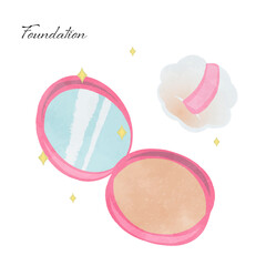 Cute girly cosmetic foundation illustration