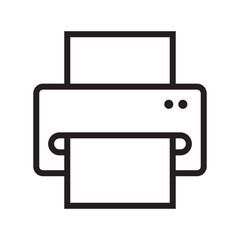 Printer icon. Printer line icon.
