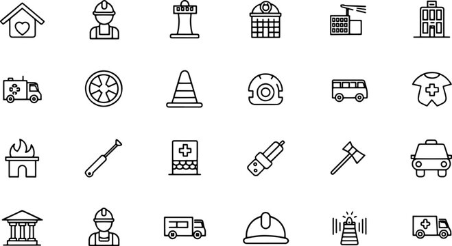  outline icons related to public services  this ou (1).eps