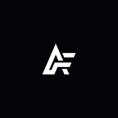 Initial AF FA Letter Logo Design with Modern Minimal Style.