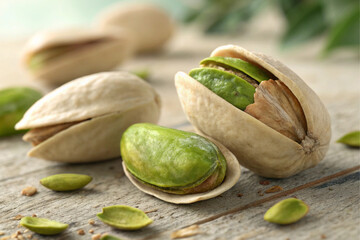 pistachio nuts on black background