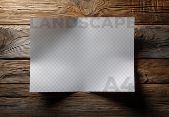 Slightly Crumpled A4 Paper Mockup