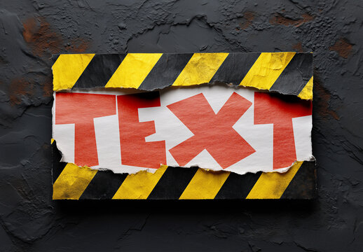 Caution Banner Mockup