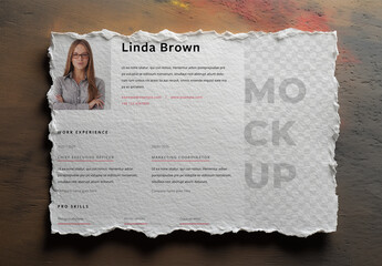 Realistic Torn Paper Mockup