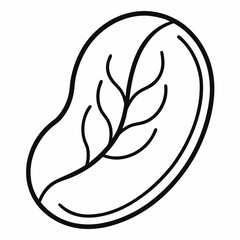 Cannellini Bean outline icon on white background