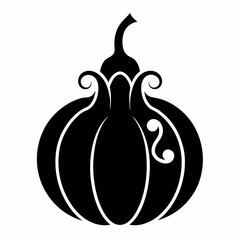 Carnival Squash Silhouette icon on white background