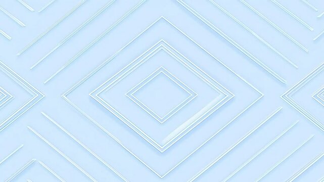 Abstract light blue geometric pattern with nested squares and diagonal lines. Perfect for backgrounds, website design, or presentations.