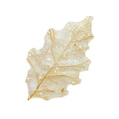 Fototapeta premium Golden Leaf Resin Art Elegant Nature Decor