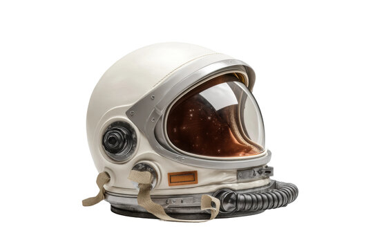 PNG Vintage astronaut helmet with reflection of starry space