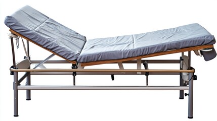 Adjustable hospital bed showcasing medical equipment for patients care and recovery
