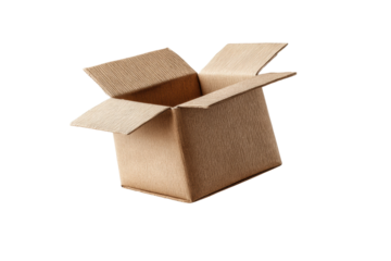 PNG Open corrugated cardboard box on black background