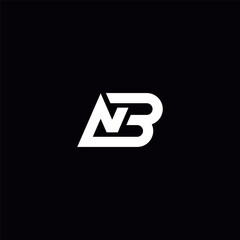 Fototapeta premium Initial Letter NB BN Logo Design with Modern Minimal Style.