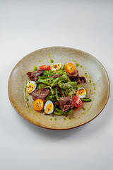 Salad with vegetables and dressing