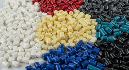 Precision Molded Components: Colorful Injection Pellets - High-quality injection molding pellets in vibrant colors, ideal for automotive and consumer goods. Precision, durability, versatility