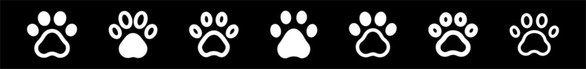 Flat paw icons.eps