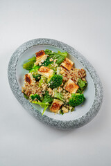 Salad with vegetables and dressing