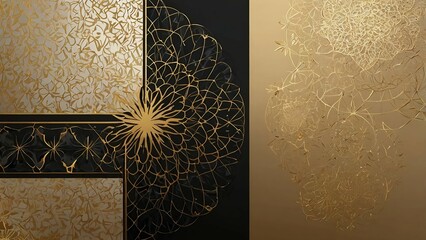 vintage background with golden ornament