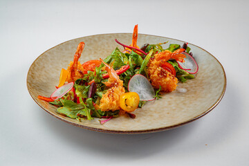 Salad with vegetables and dressing