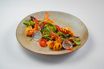 Salad with vegetables and dressing