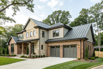 Stunning Modern Farmhouse Exterior Elegant White Board and Batten Home