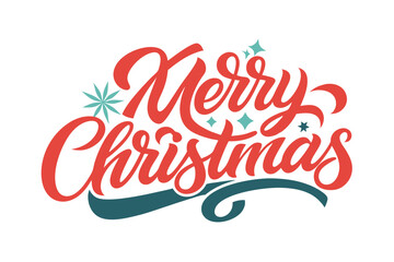 merry christmas lettering typography 