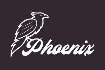 Phoenix logo design vector. 