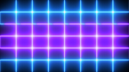 Neon design square animation background. Neon design square animation for greetings, nightclubs, Social Networks, Marketing, and event celebrations. Technology video material animation.