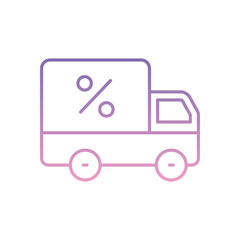 Delivery Van Icon vector stock illustration