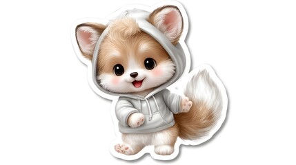 toy cat on white background