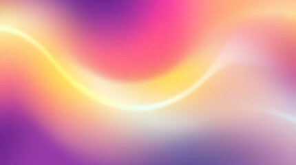 Fototapeta premium Smooth Gradient of Violet Pink Yellow White Colors Blending Together Creating Abstract Background Image Flowing Like Wave