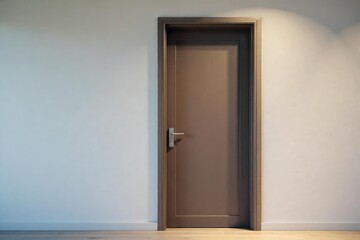Close-up of a modern interior door, showcasing its sleek design and smooth finish , detail, knob