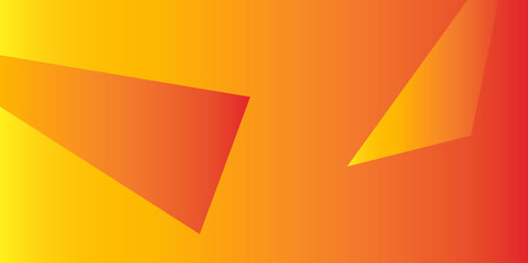 Abstract orange geometric vector illustration with origami triangles for business web banner design concept