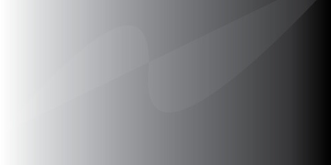 Black and white abstract vector background with metallic steel texture and a bright silver gradient curve pattern