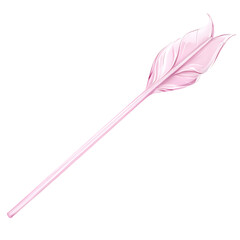 Elegant Arrow with a Fluid Design in Soft Pink Color Isolated on Transparent Background
