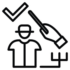 Coach icon line vector illustration
