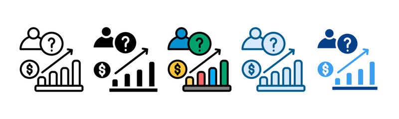 Demand Forecasting Icon Set Multiple Style Collection