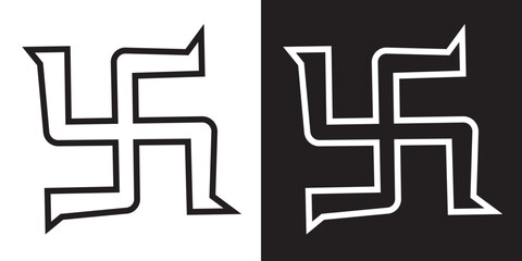 Swastika  icon. Swastika symbol art. Spiritual Hindu Symbol, Swastika vector  Design. EPS 10 /AI