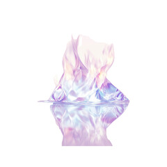 Ethereal Iceberg Reflection Abstract Purple and Pink Glacial Formation
