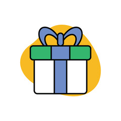 Gift Box Icon vector stock illustration