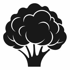Cauliflower Silhouette icon on white background