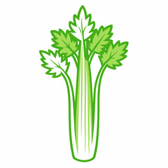Celery icon on white background 