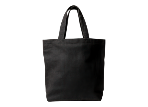 Black fabric canvas bag