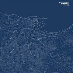 Zoomed-In Tangier Highway Blueprint Map