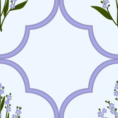 Seamless watercolour and unique floral pattern background for covers, notes, Soft backgrounds colour. Watercolour art work. Flower stalk. Colourful flower.