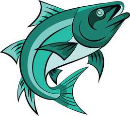 Fish logo icon symbol vector illustration design