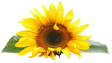Fototapeta premium Sunflower flower on white background. 